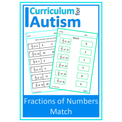 Fractions Of Numbers Matching Worksheets